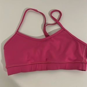 Hot pink Lululemon flow y bra